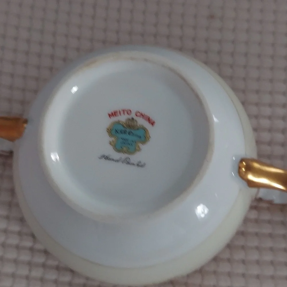 Vintage Meito China Cream and Sugar Set